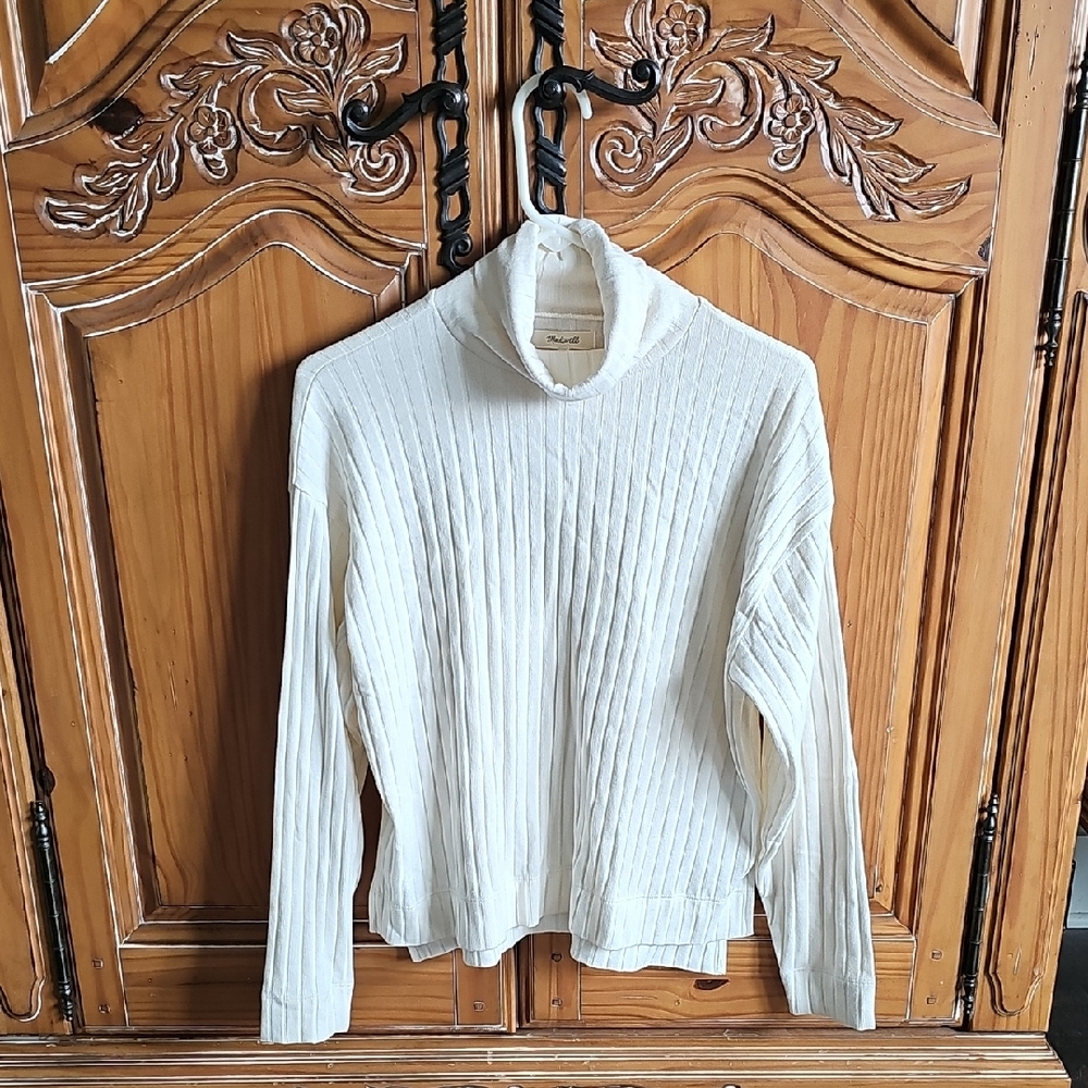 Madewell Cream Turtleneck Top Brand New